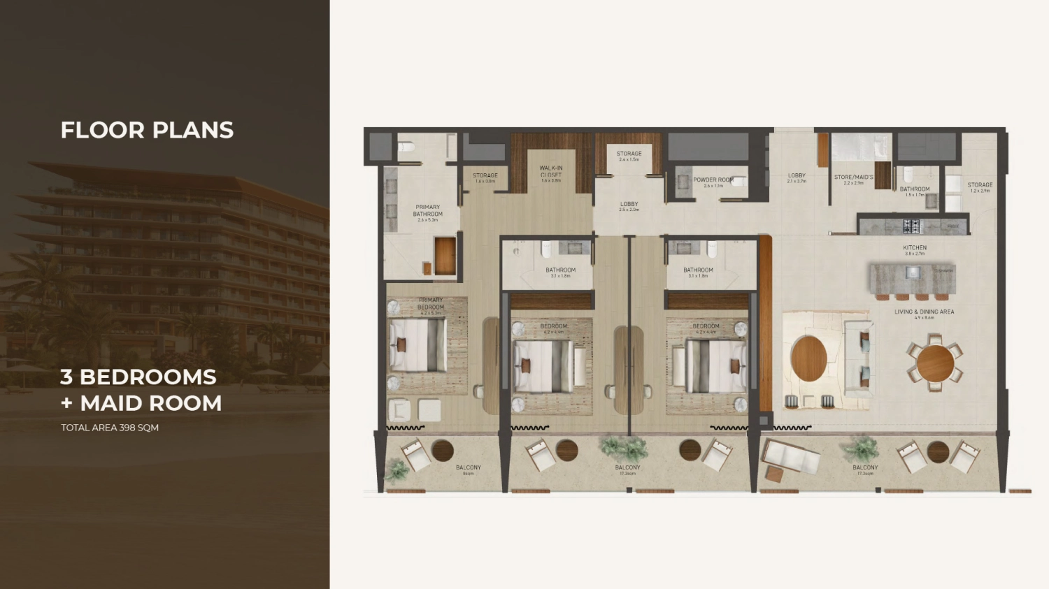 3 BR - Type A